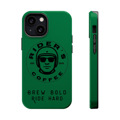Rider’s Coffee iPhone Case- Moss Green
