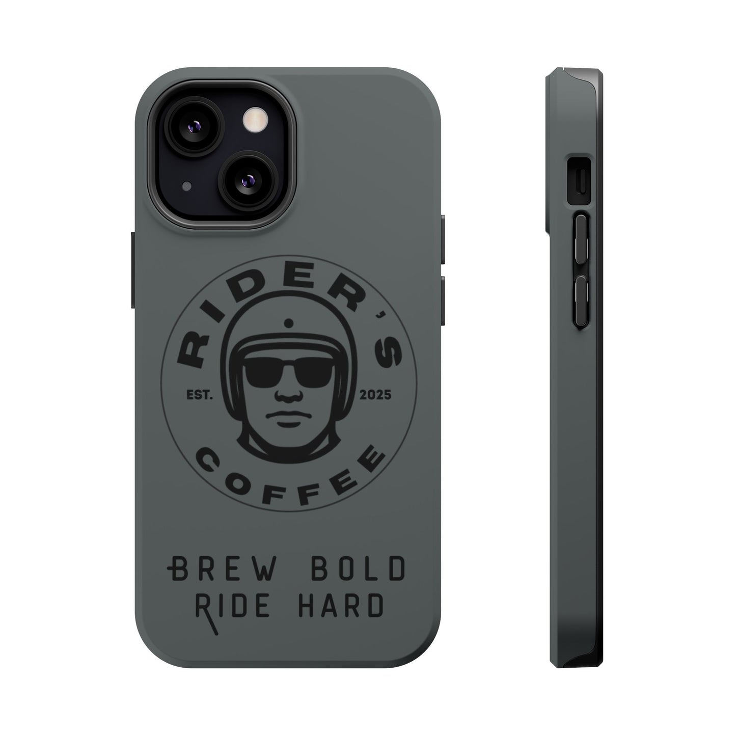 Rider’s Coffee iPhone Case - Stone Grey