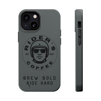 Rider’s Coffee iPhone Case - Stone Grey
