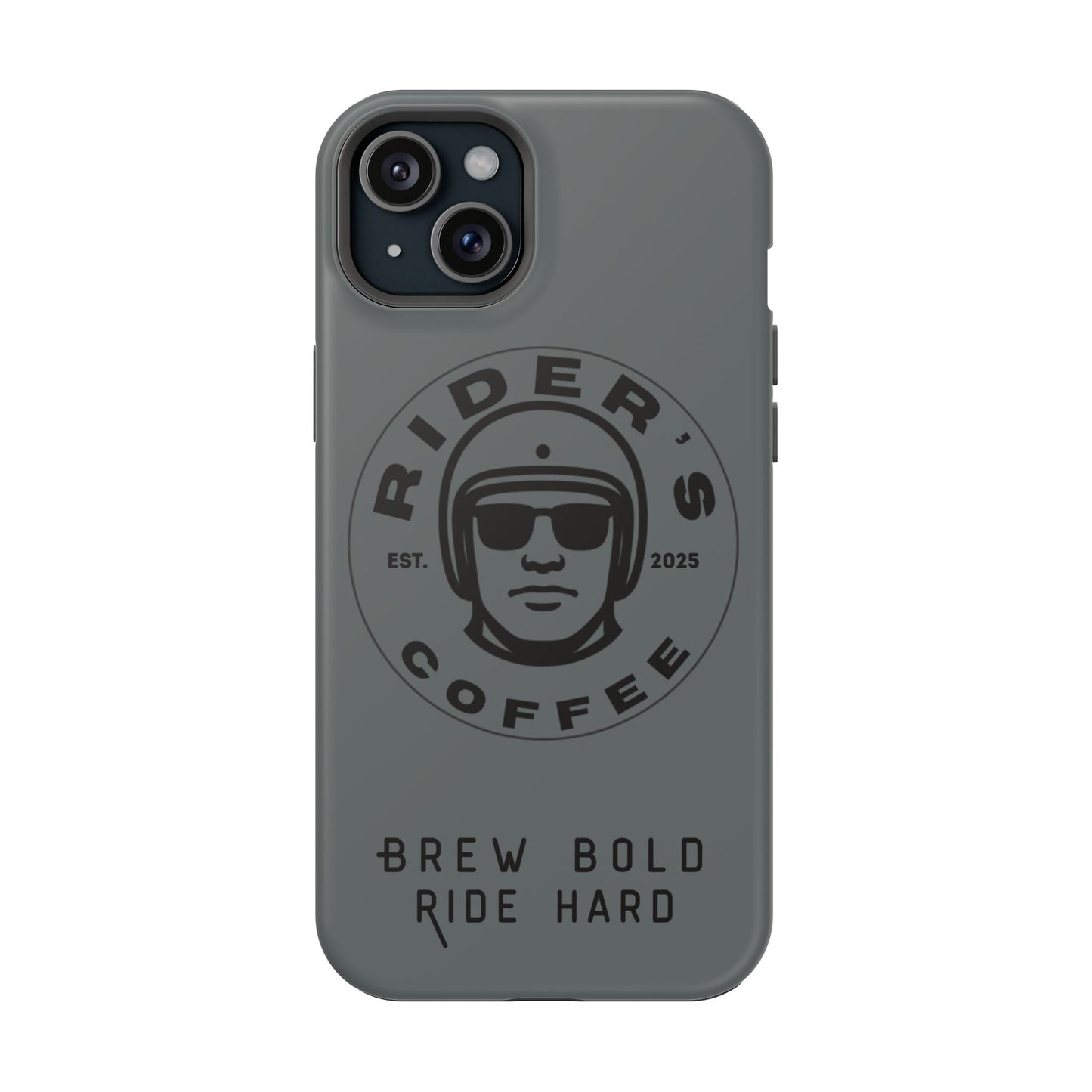Rider’s Coffee iPhone Case - Stone Grey