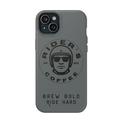 Rider’s Coffee iPhone Case - Stone Grey