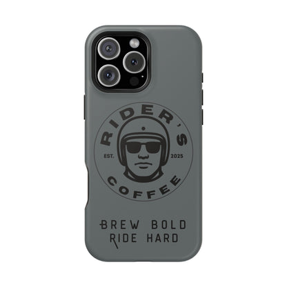 Rider’s Coffee iPhone Case - Stone Grey
