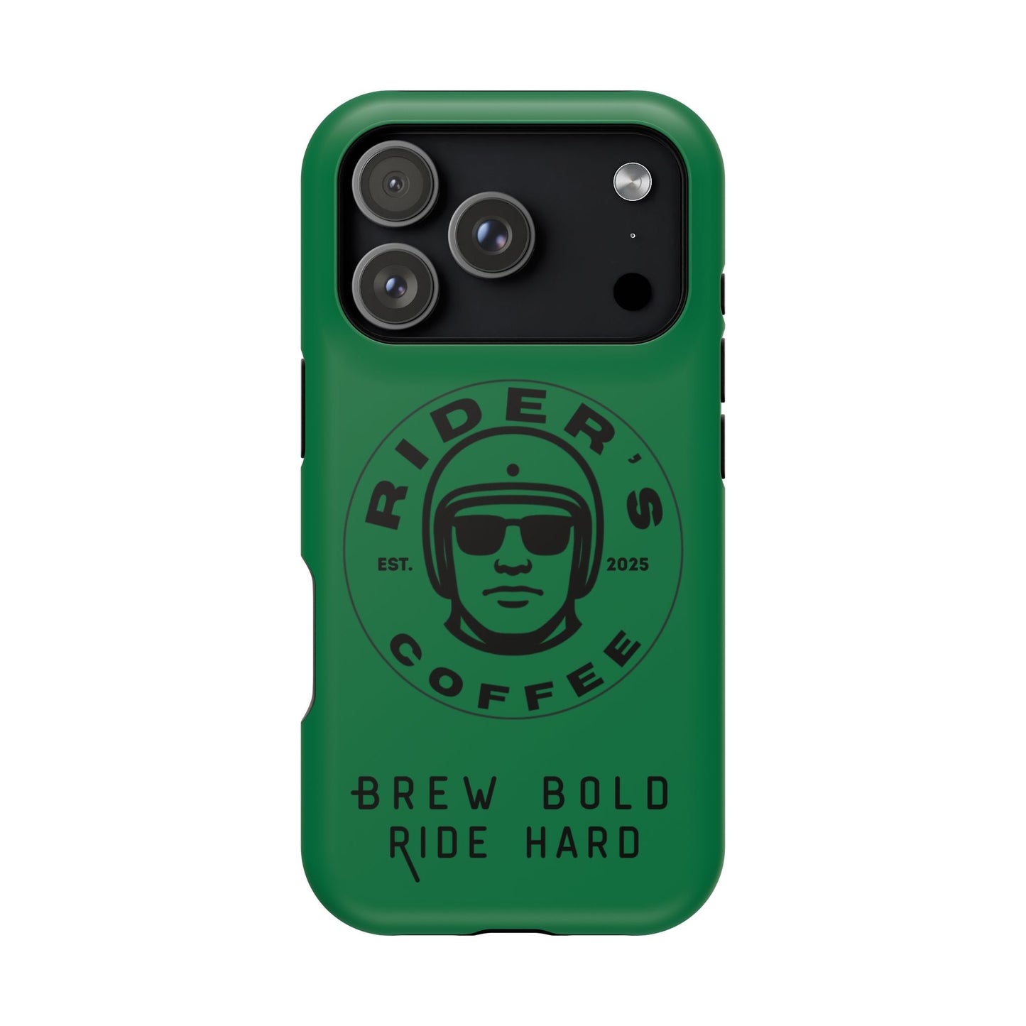 Rider’s Coffee iPhone Case- Moss Green
