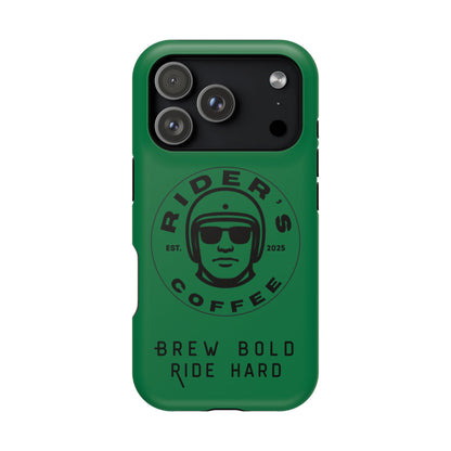 Rider’s Coffee iPhone Case- Moss Green