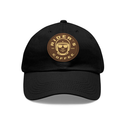 Rider’s Coffee Dad Hat — Leather Patch