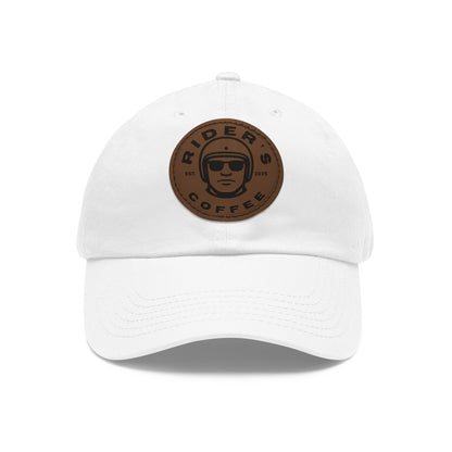 Rider’s Coffee Dad Hat — Leather Patch