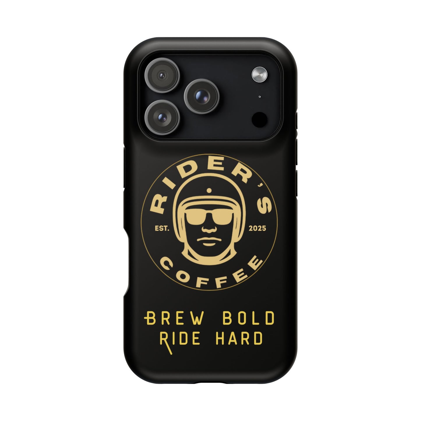 Rider’s Coffee iPhone Case- Gold Edition