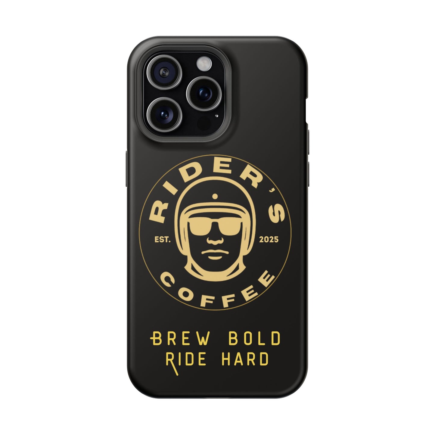 Rider’s Coffee iPhone Case- Gold Edition