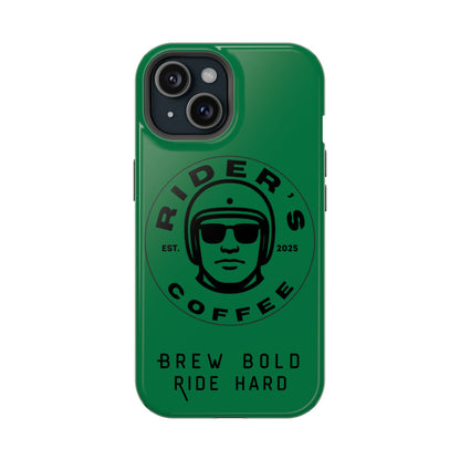 Rider’s Coffee iPhone Case- Moss Green
