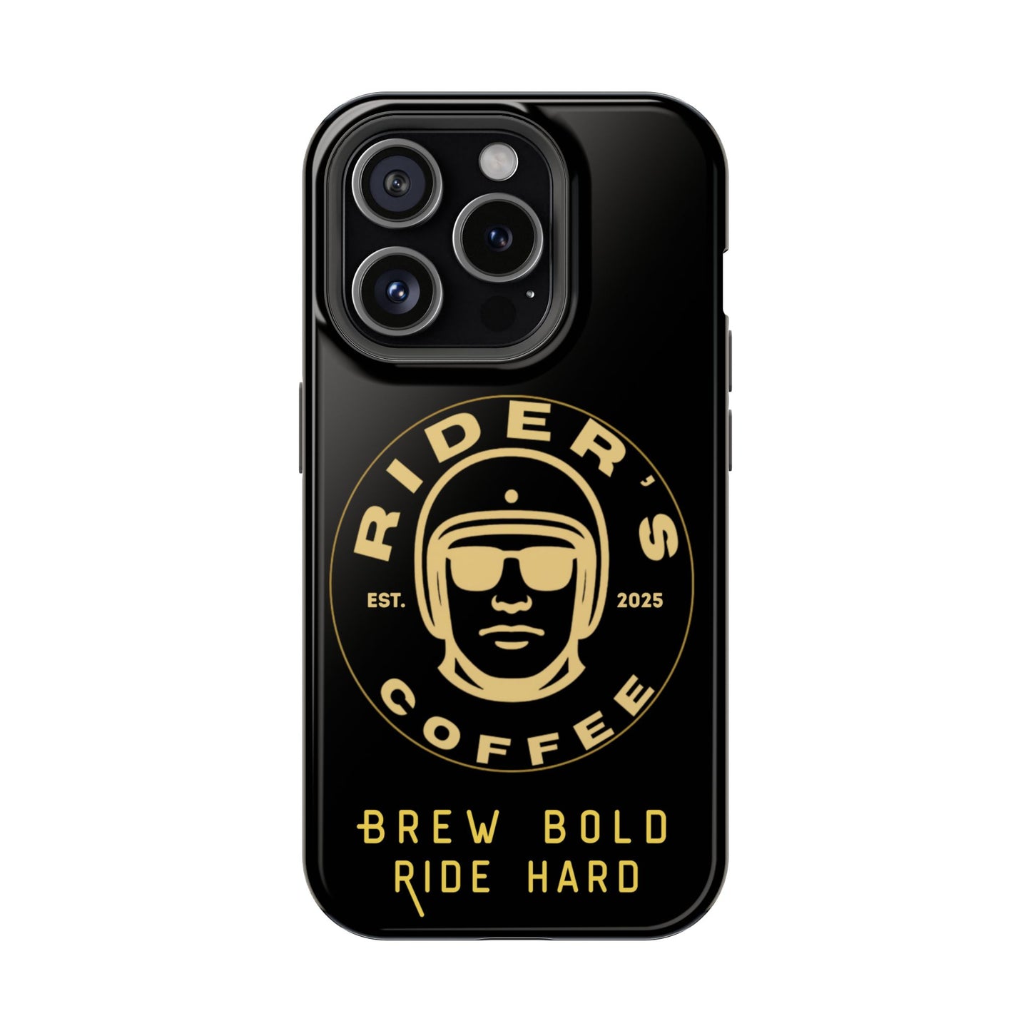 Rider’s Coffee iPhone Case- Gold Edition