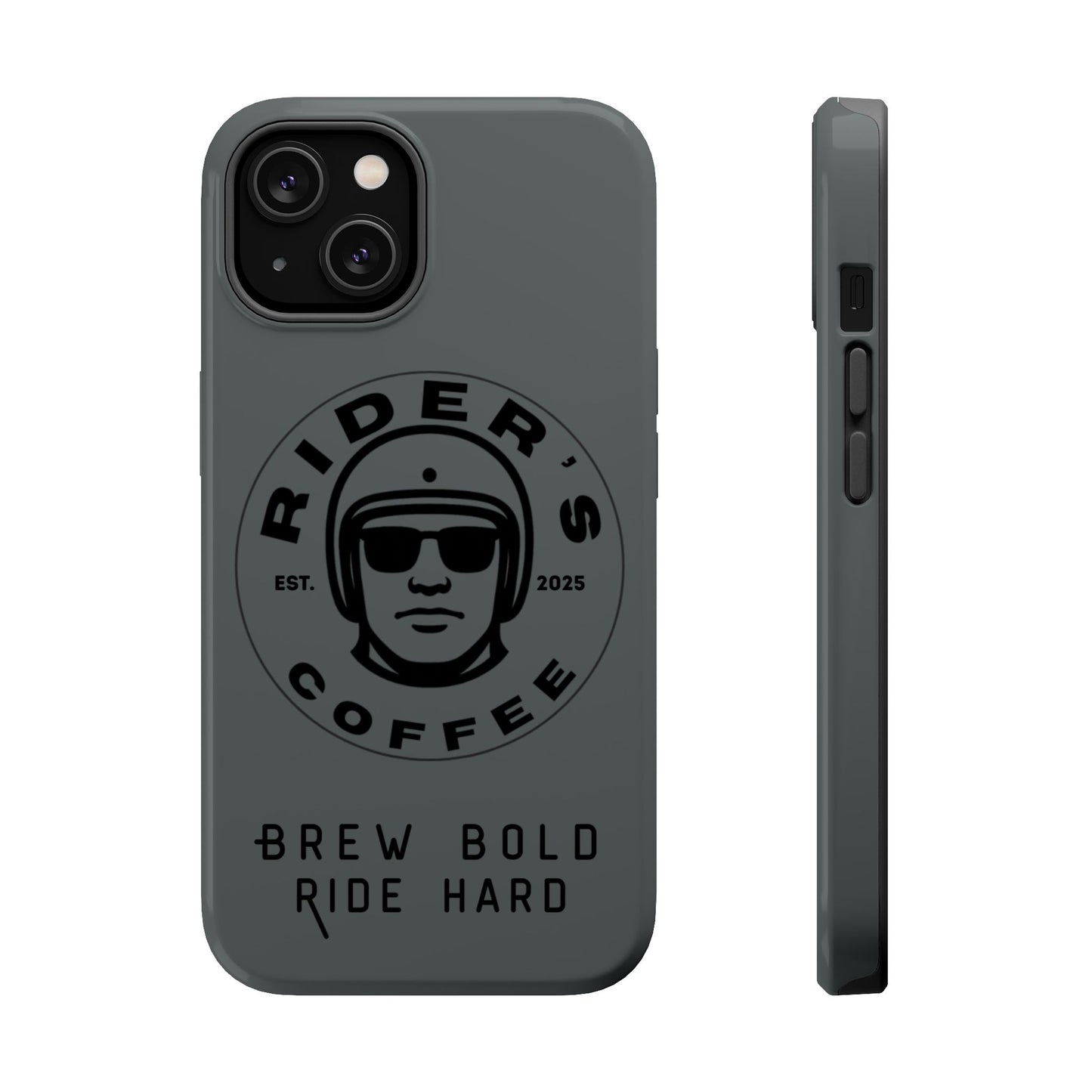 Rider’s Coffee iPhone Case - Stone Grey