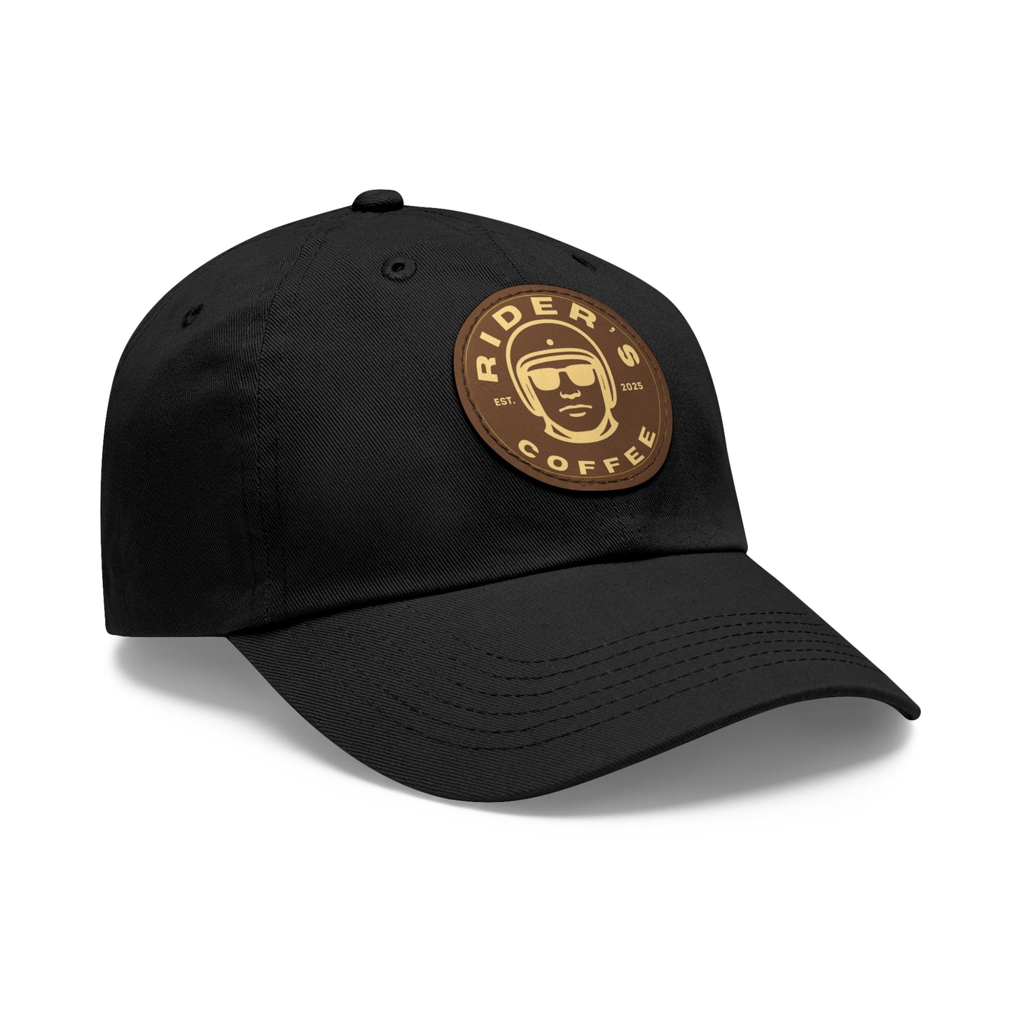 Rider’s Coffee Dad Hat — Leather Patch
