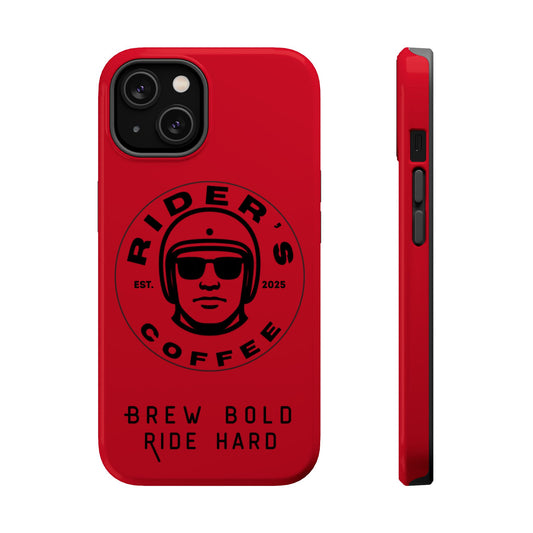Rider’s Coffee iPhone Case - Deep Red