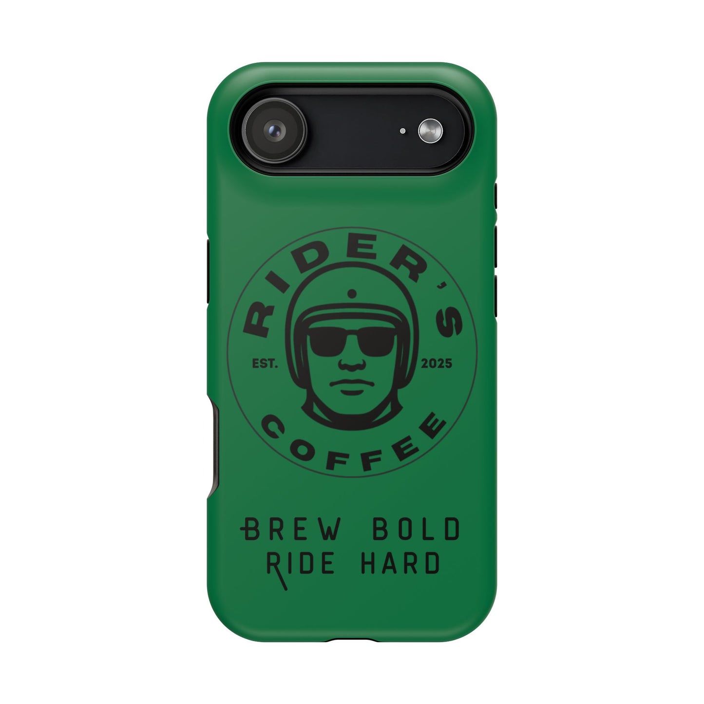 Rider’s Coffee iPhone Case- Moss Green
