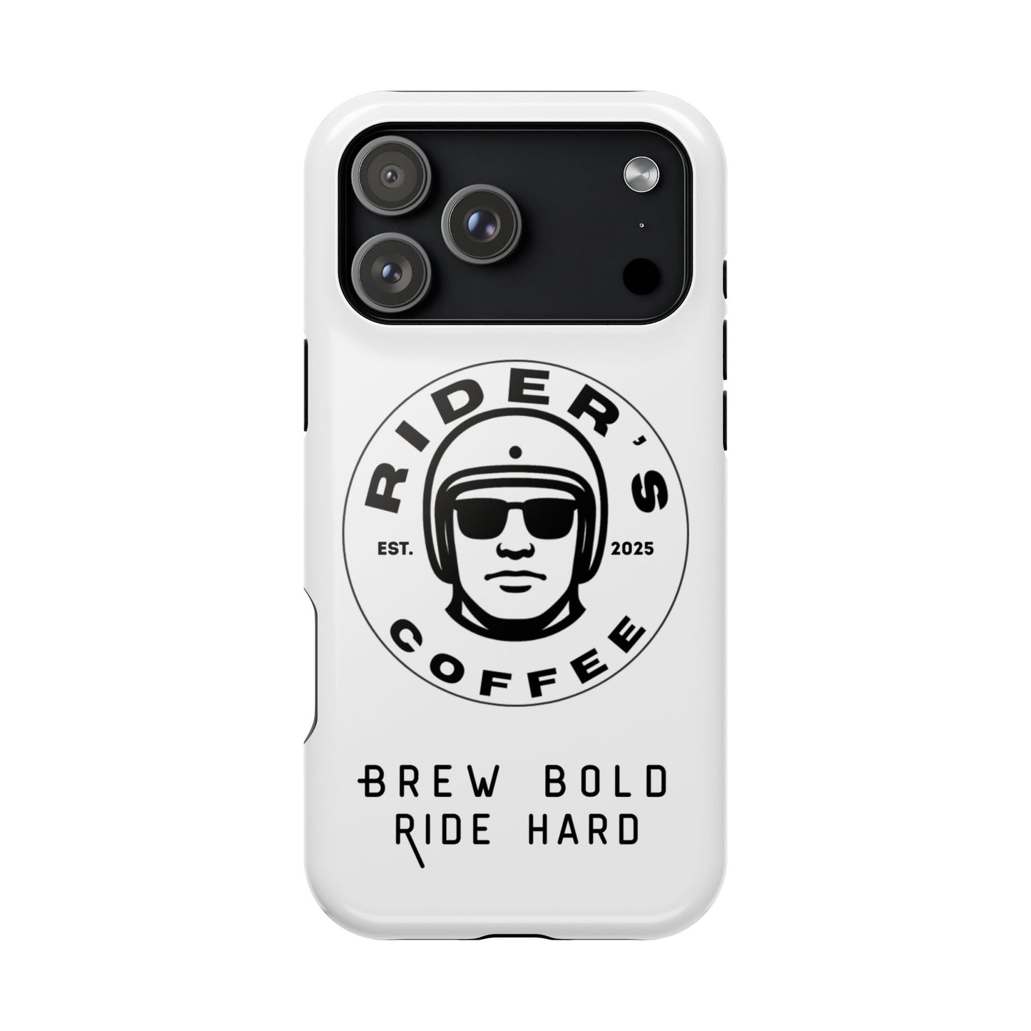 Rider’s Coffee iPhone Case - Alpine White