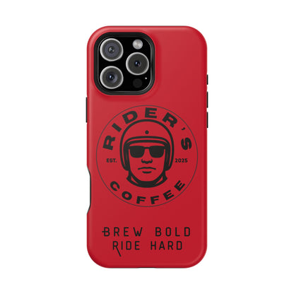 Rider’s Coffee iPhone Case - Deep Red