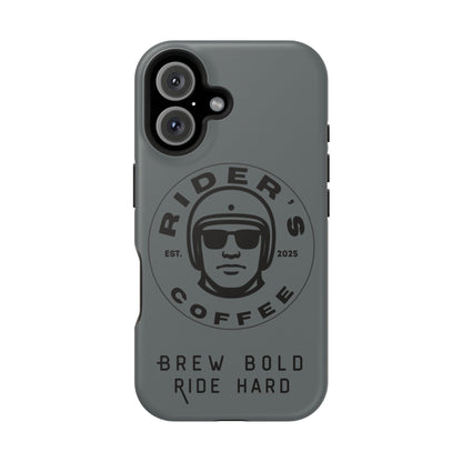 Rider’s Coffee iPhone Case - Stone Grey