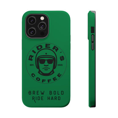 Rider’s Coffee iPhone Case- Moss Green