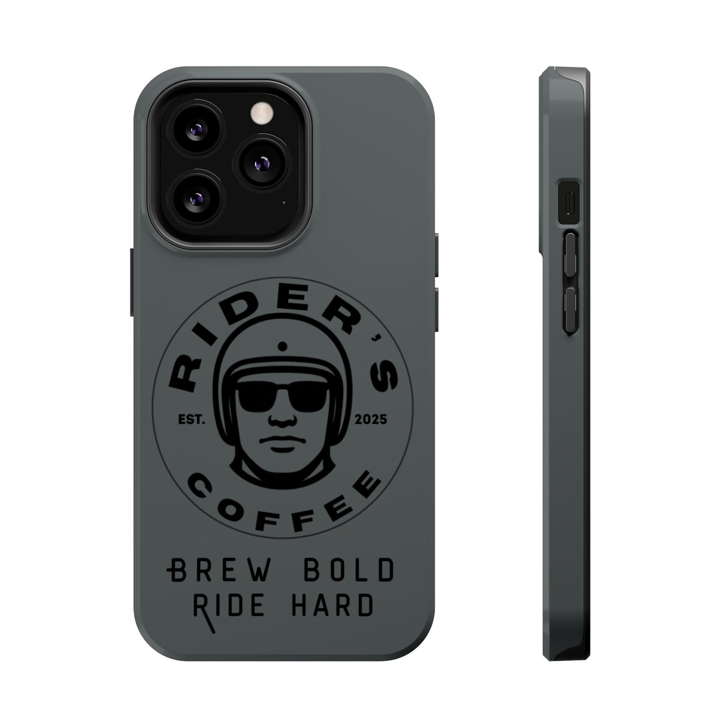 Rider’s Coffee iPhone Case - Stone Grey