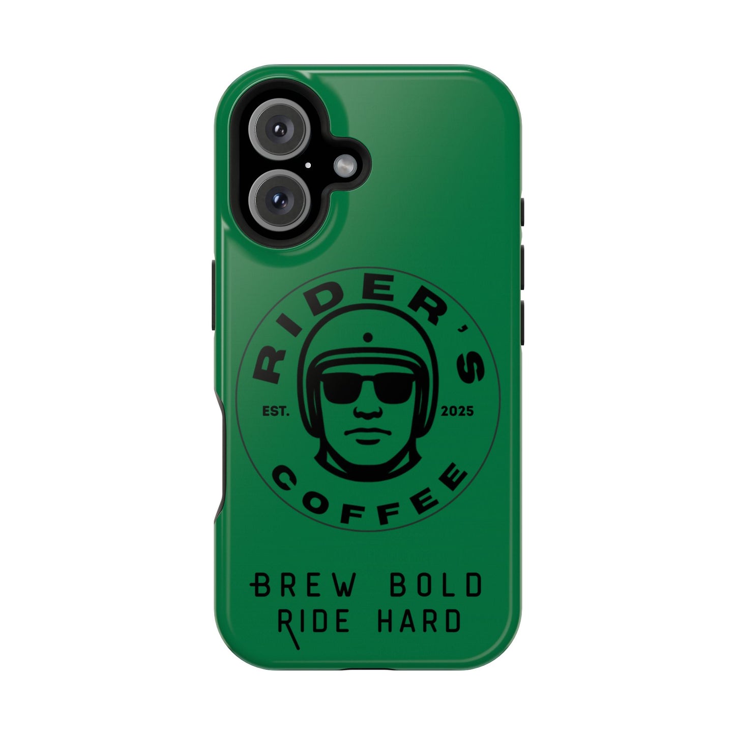 Rider’s Coffee iPhone Case- Moss Green