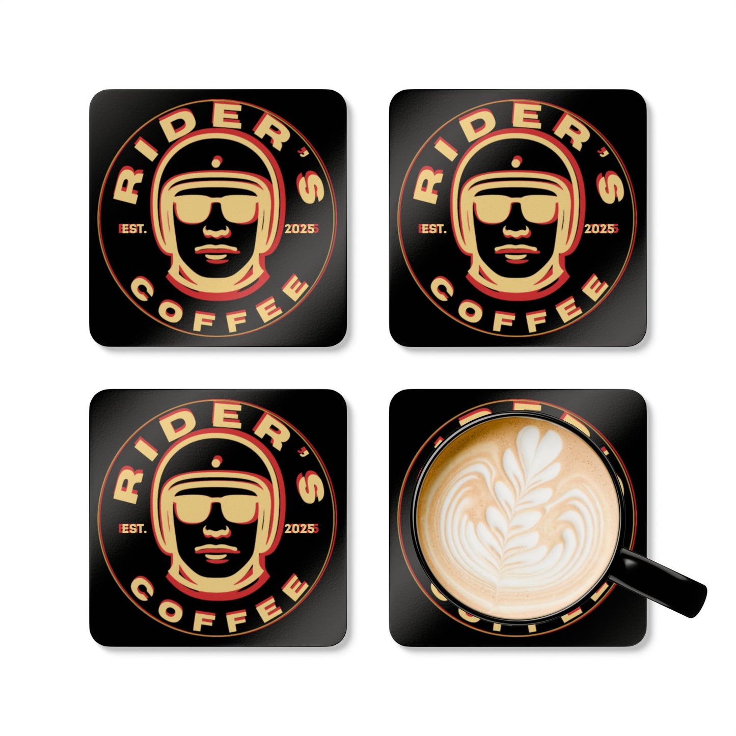 Cork Coaster Set - Psych Rider's coasters(Set of 4)