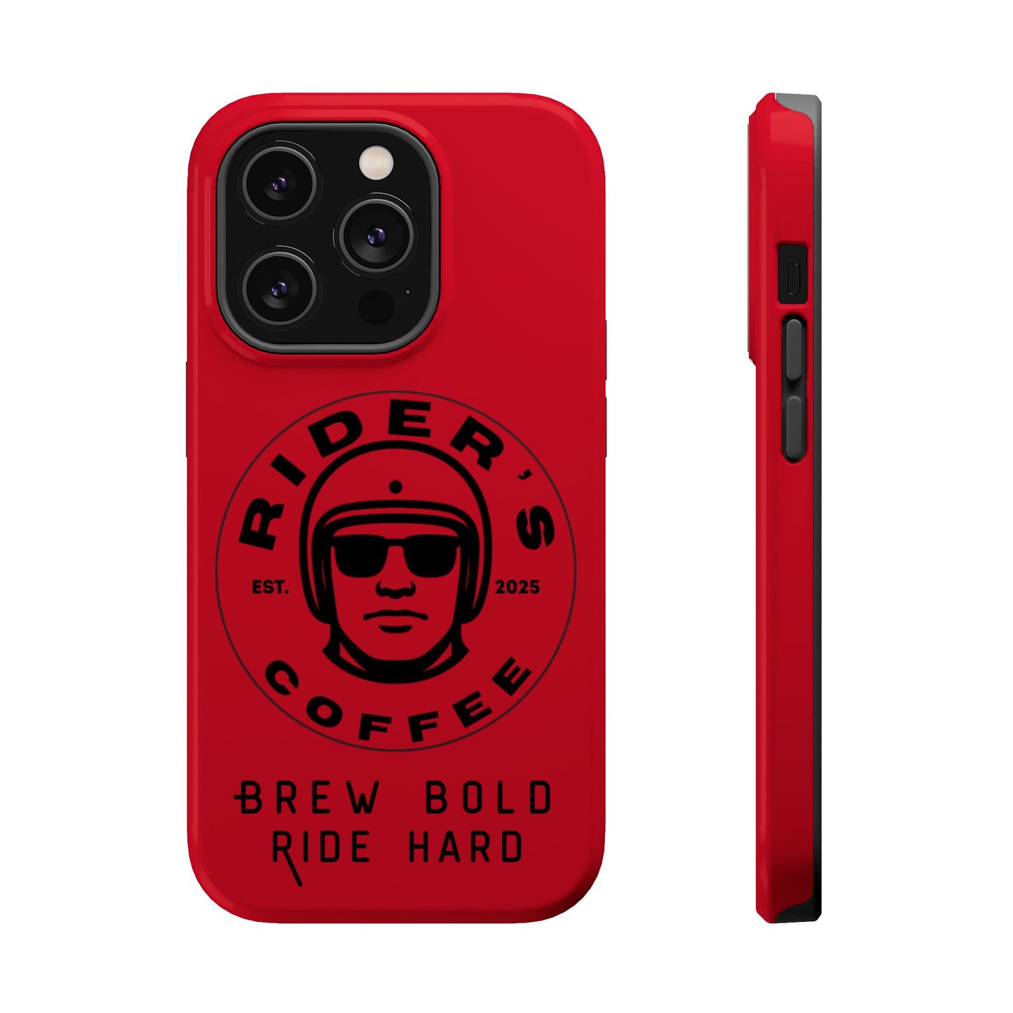 Rider’s Coffee iPhone Case - Deep Red
