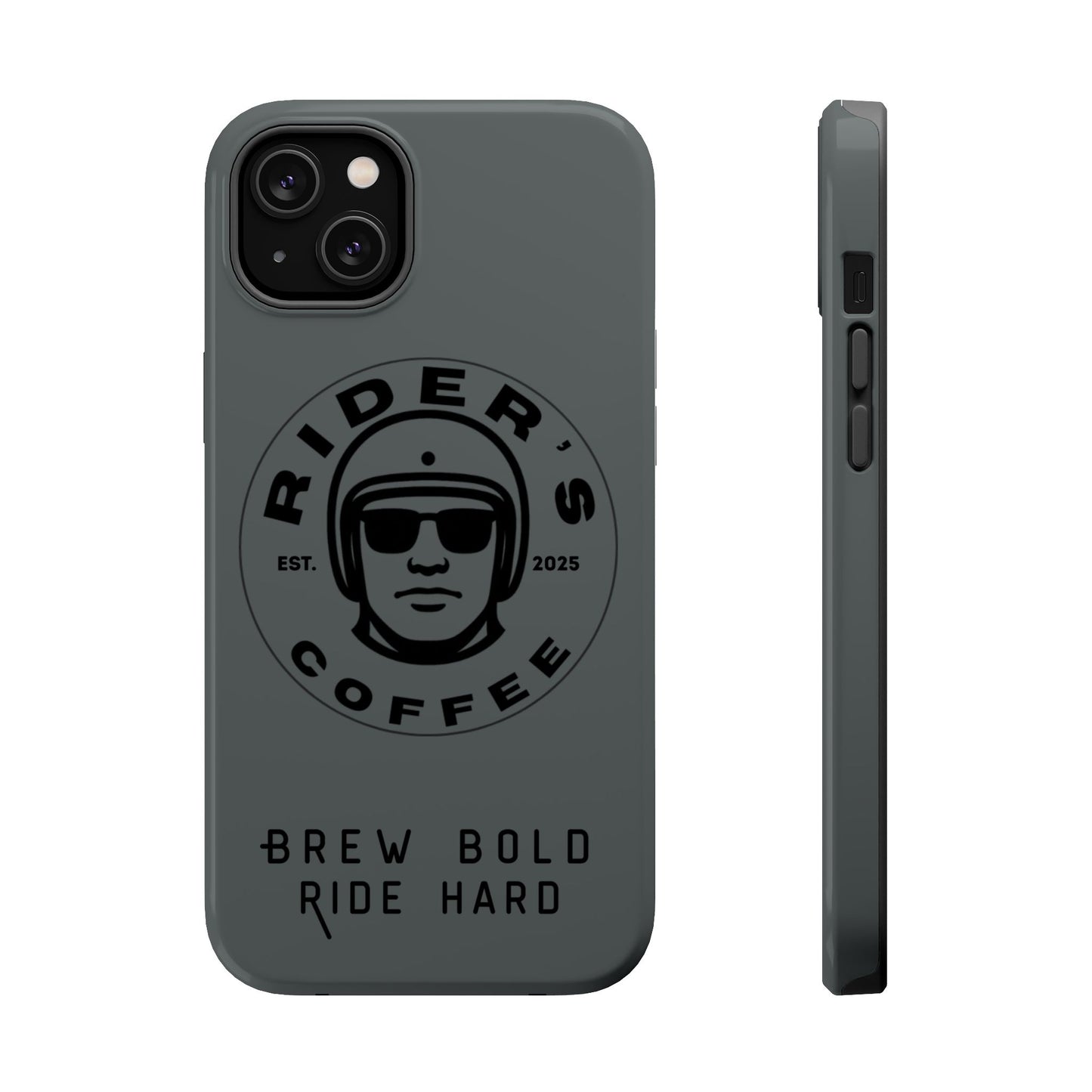 Rider’s Coffee iPhone Case - Stone Grey