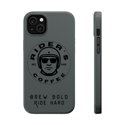 Rider’s Coffee iPhone Case - Stone Grey