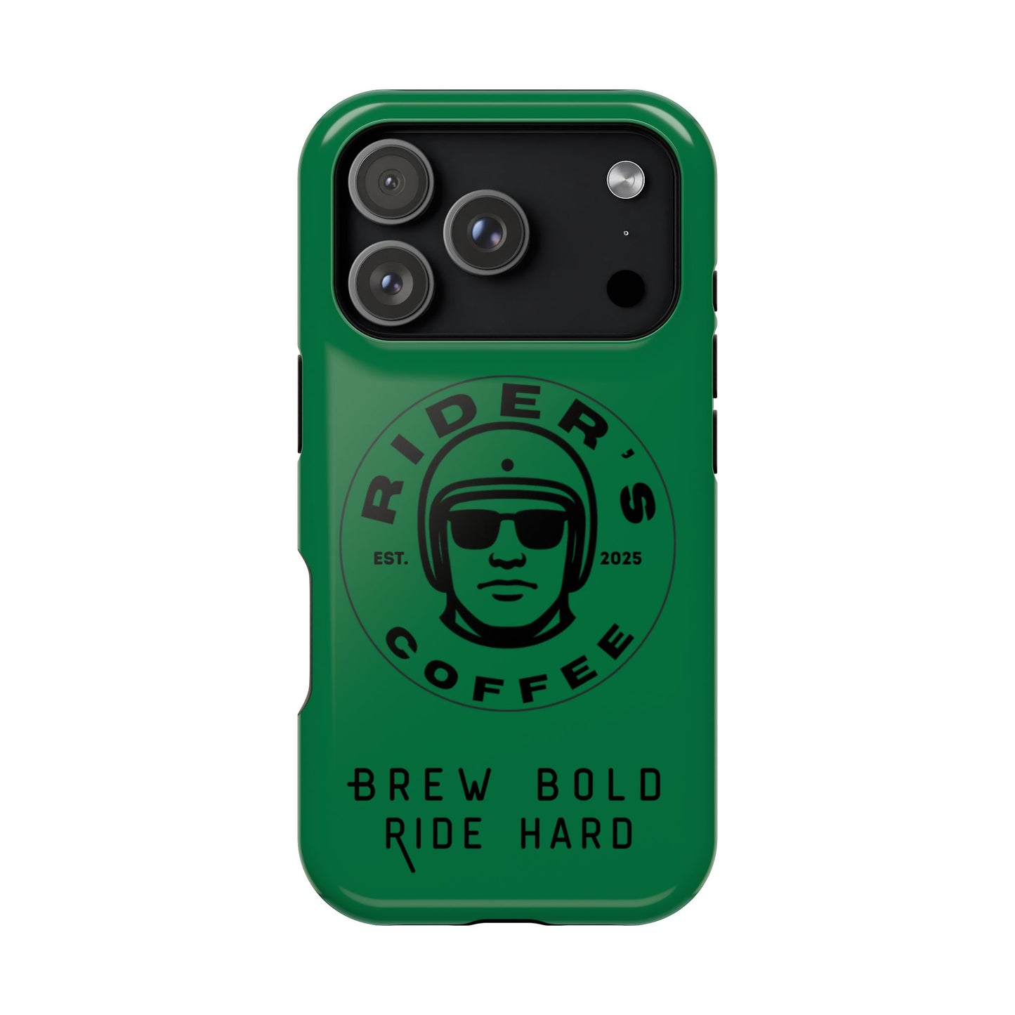 Rider’s Coffee iPhone Case- Moss Green