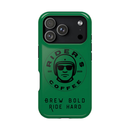 Rider’s Coffee iPhone Case- Moss Green