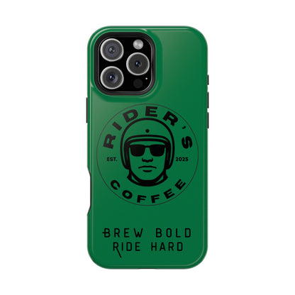 Rider’s Coffee iPhone Case- Moss Green