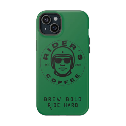 Rider’s Coffee iPhone Case- Moss Green