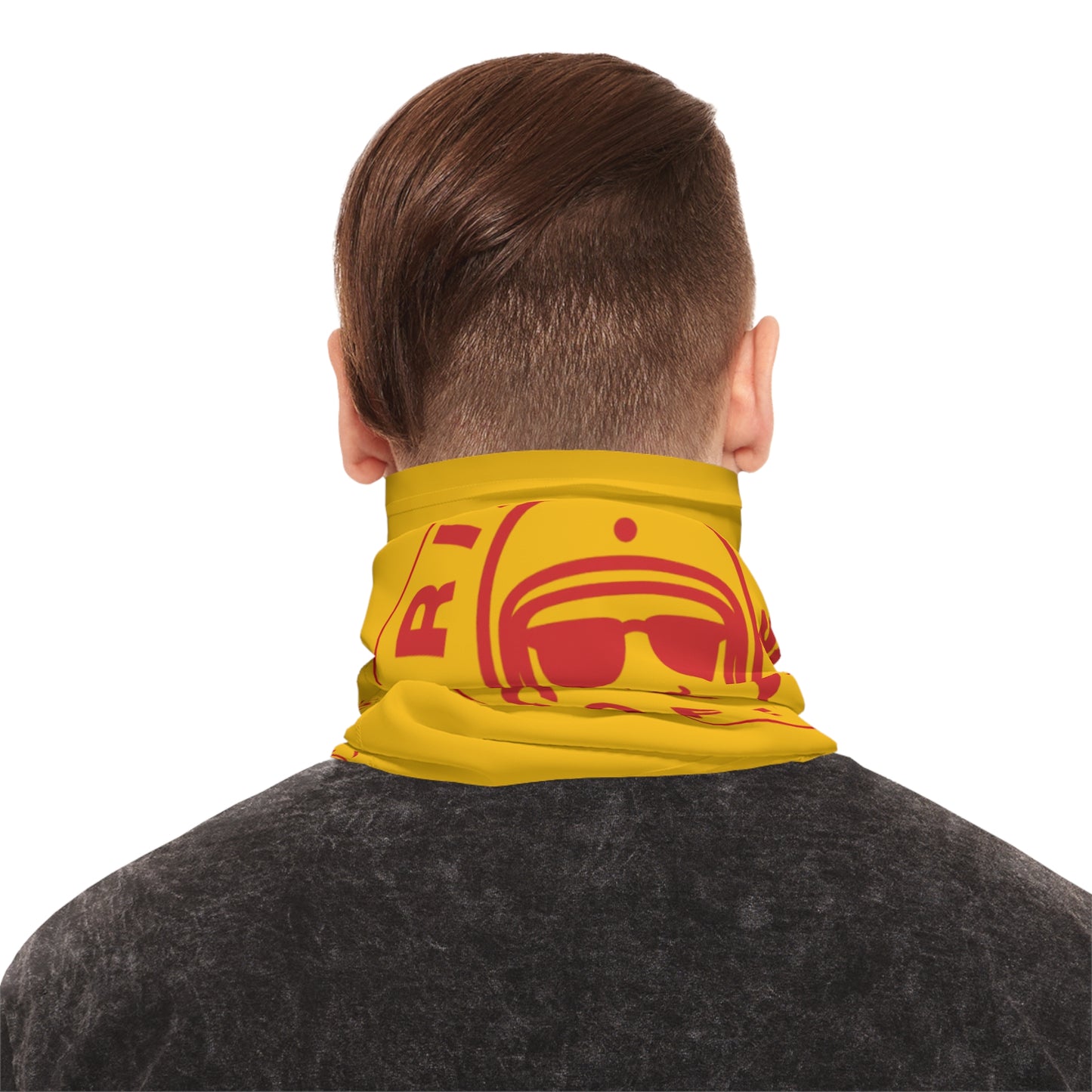 Rider's Coffee Neck Gaiter - Red & Yellow