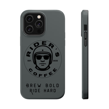 Rider’s Coffee iPhone Case - Stone Grey