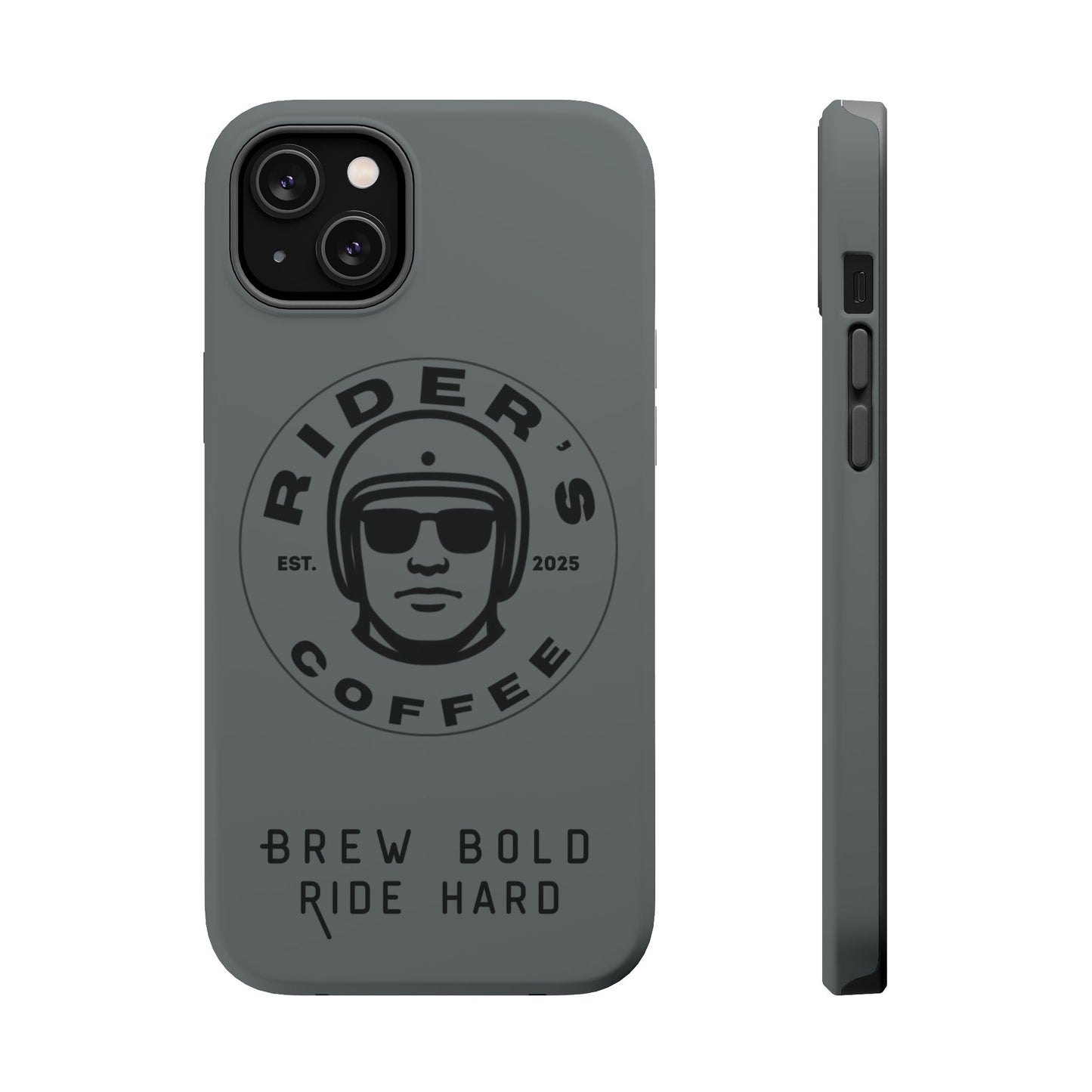 Rider’s Coffee iPhone Case - Stone Grey