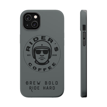 Rider’s Coffee iPhone Case - Stone Grey
