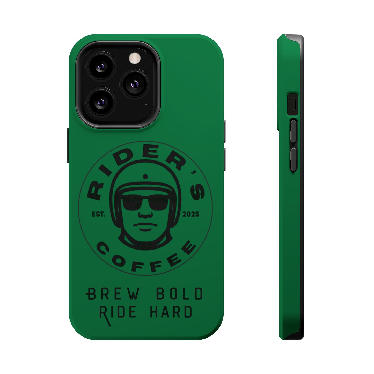 Rider’s Coffee iPhone Case- Moss Green