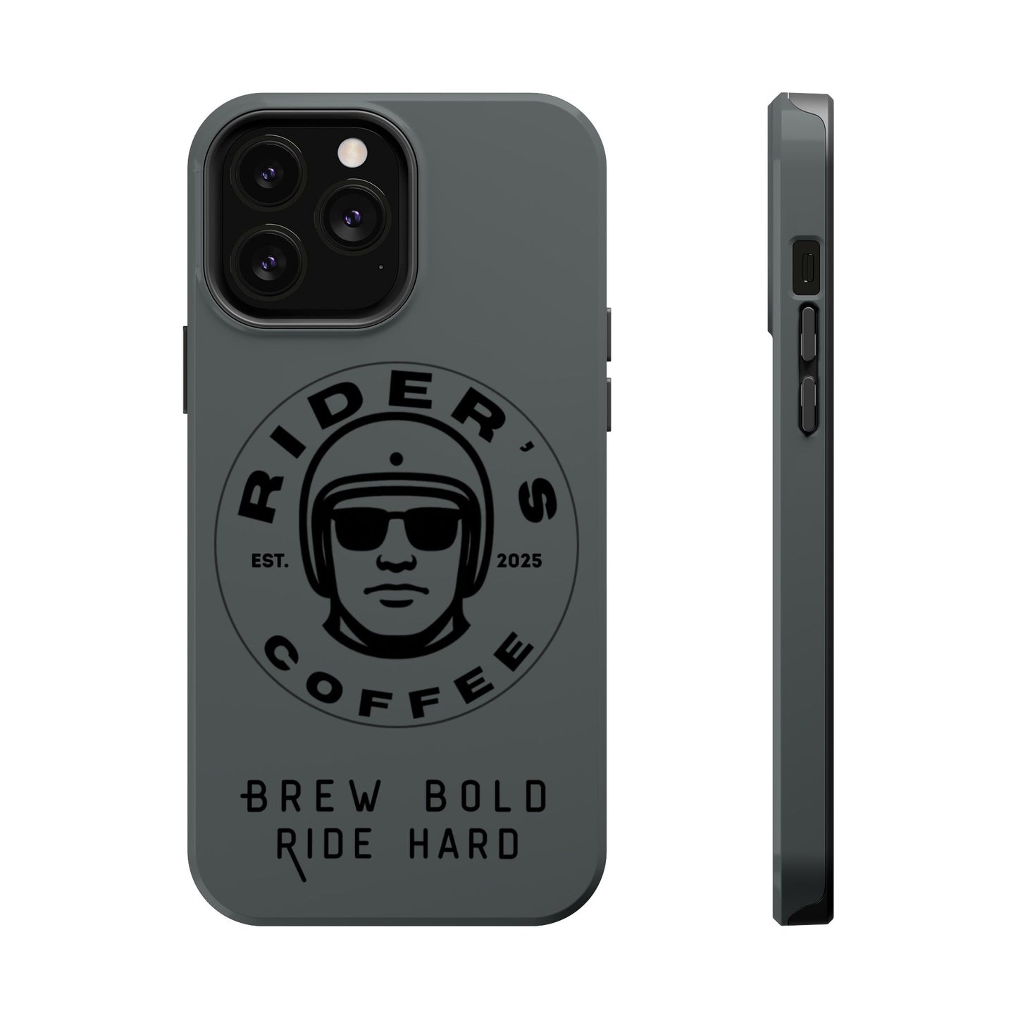 Rider’s Coffee iPhone Case - Stone Grey