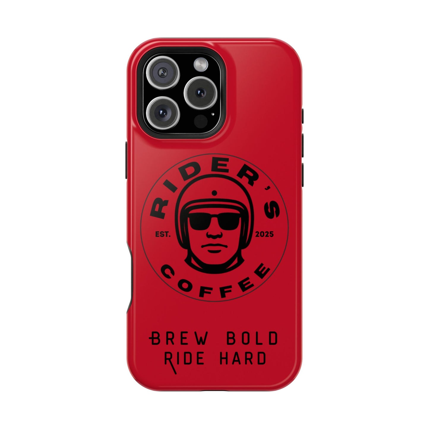 Rider’s Coffee iPhone Case - Deep Red