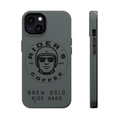 Rider’s Coffee iPhone Case - Stone Grey