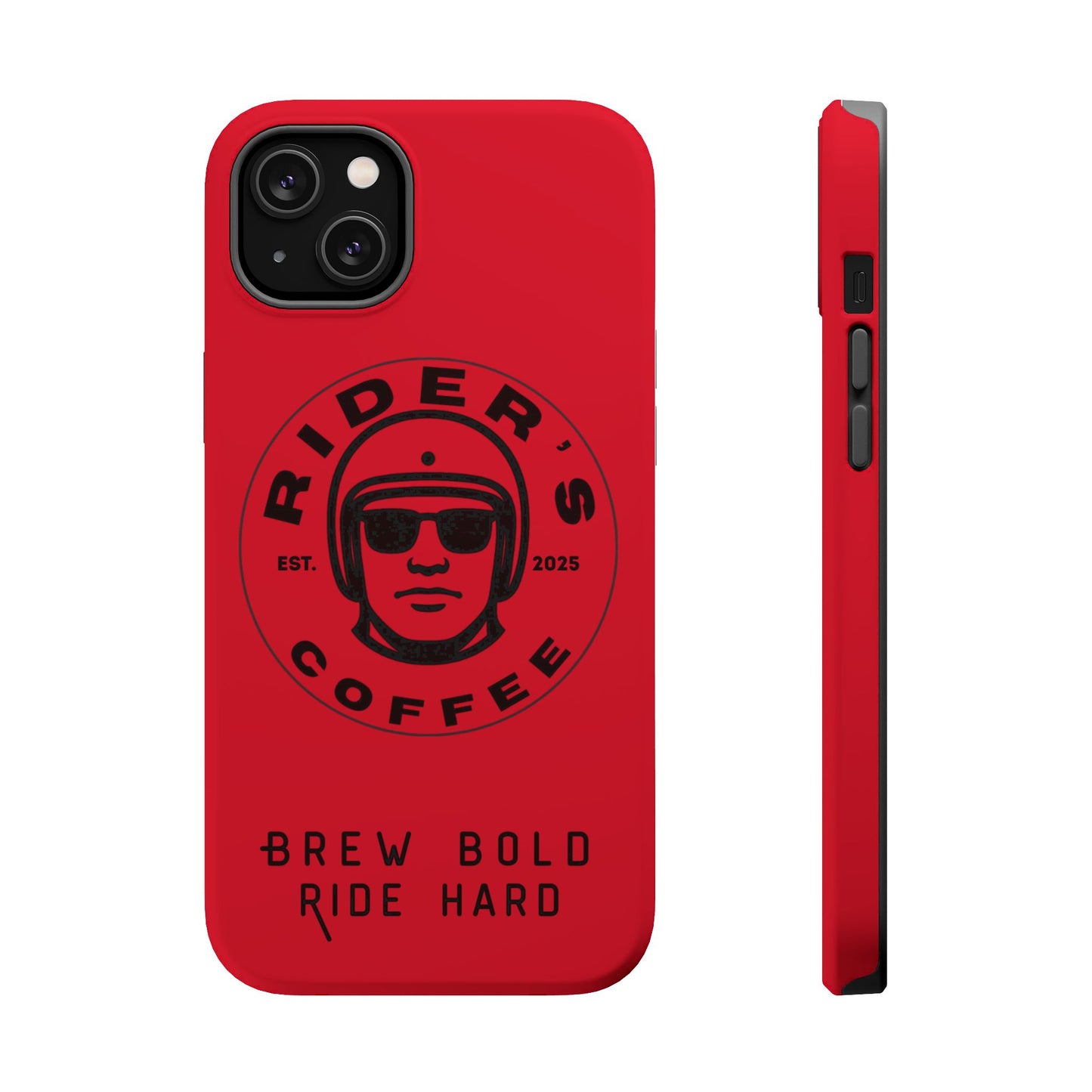 Rider’s Coffee iPhone Case - Deep Red