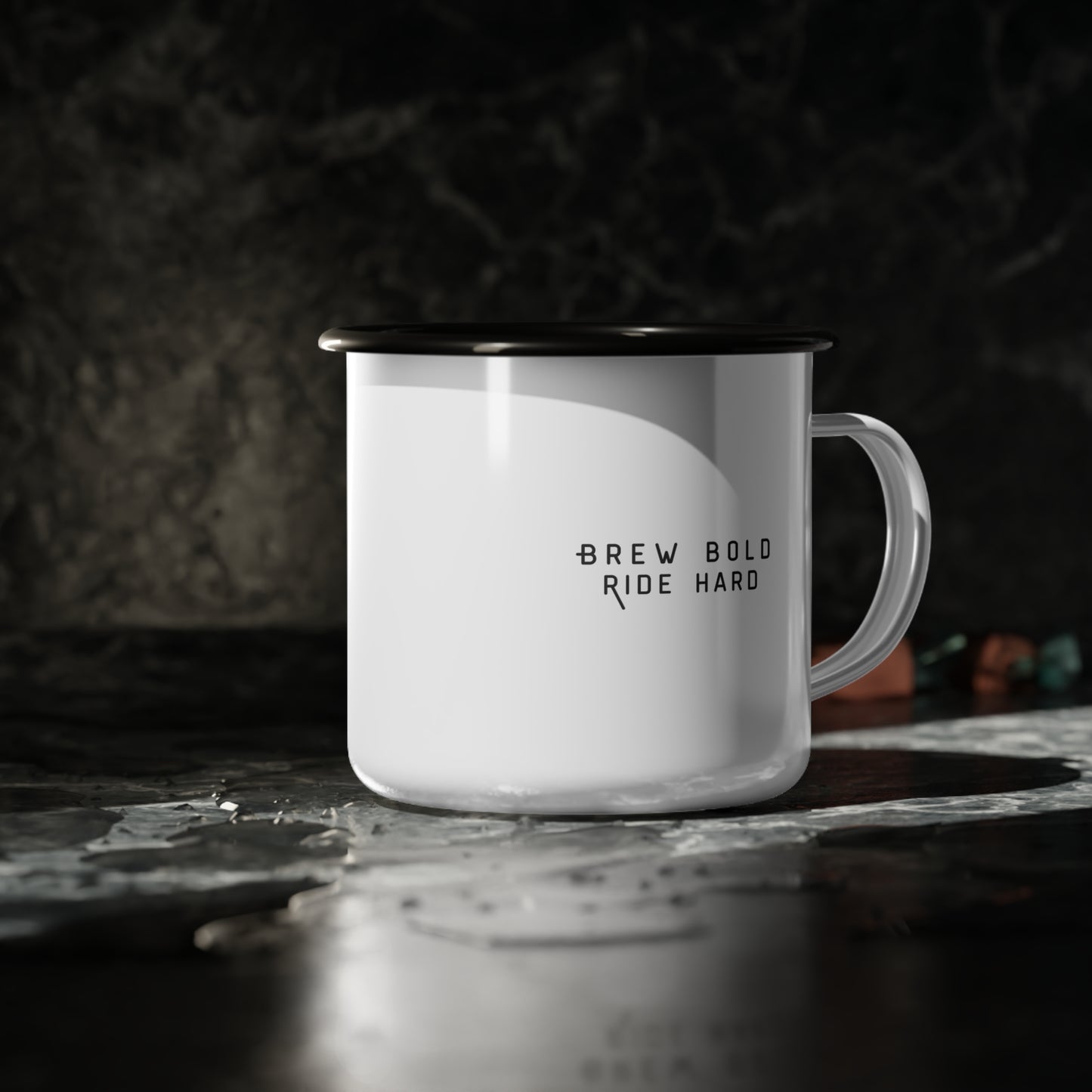 Rider's Coffee Enamel Camp Cup