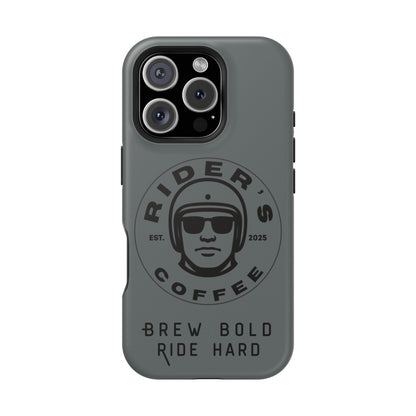 Rider’s Coffee iPhone Case - Stone Grey