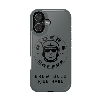 Rider’s Coffee iPhone Case - Stone Grey