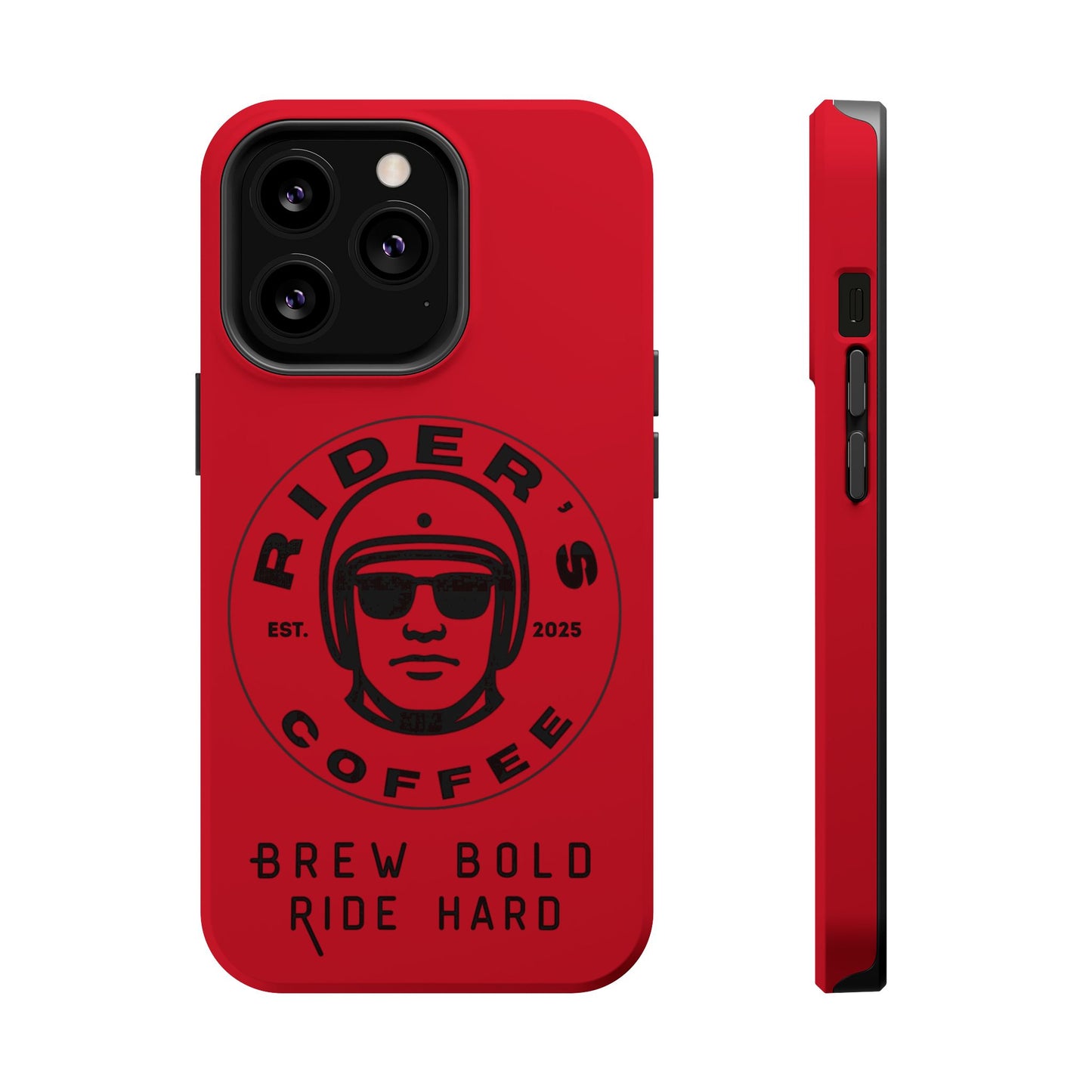 Rider’s Coffee iPhone Case - Deep Red