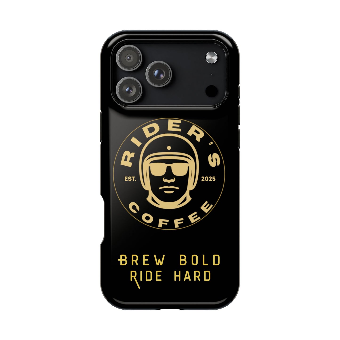 Rider’s Coffee iPhone Case- Gold Edition