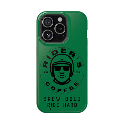 Rider’s Coffee iPhone Case- Moss Green