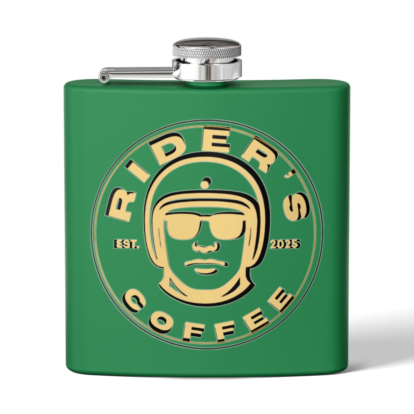 Rider’s Coffee 6oz Stainless Steel Flask