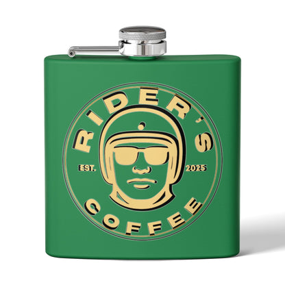 Rider’s Coffee 6oz Stainless Steel Flask
