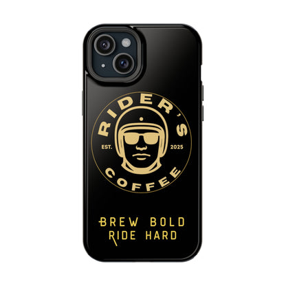 Rider’s Coffee iPhone Case- Gold Edition